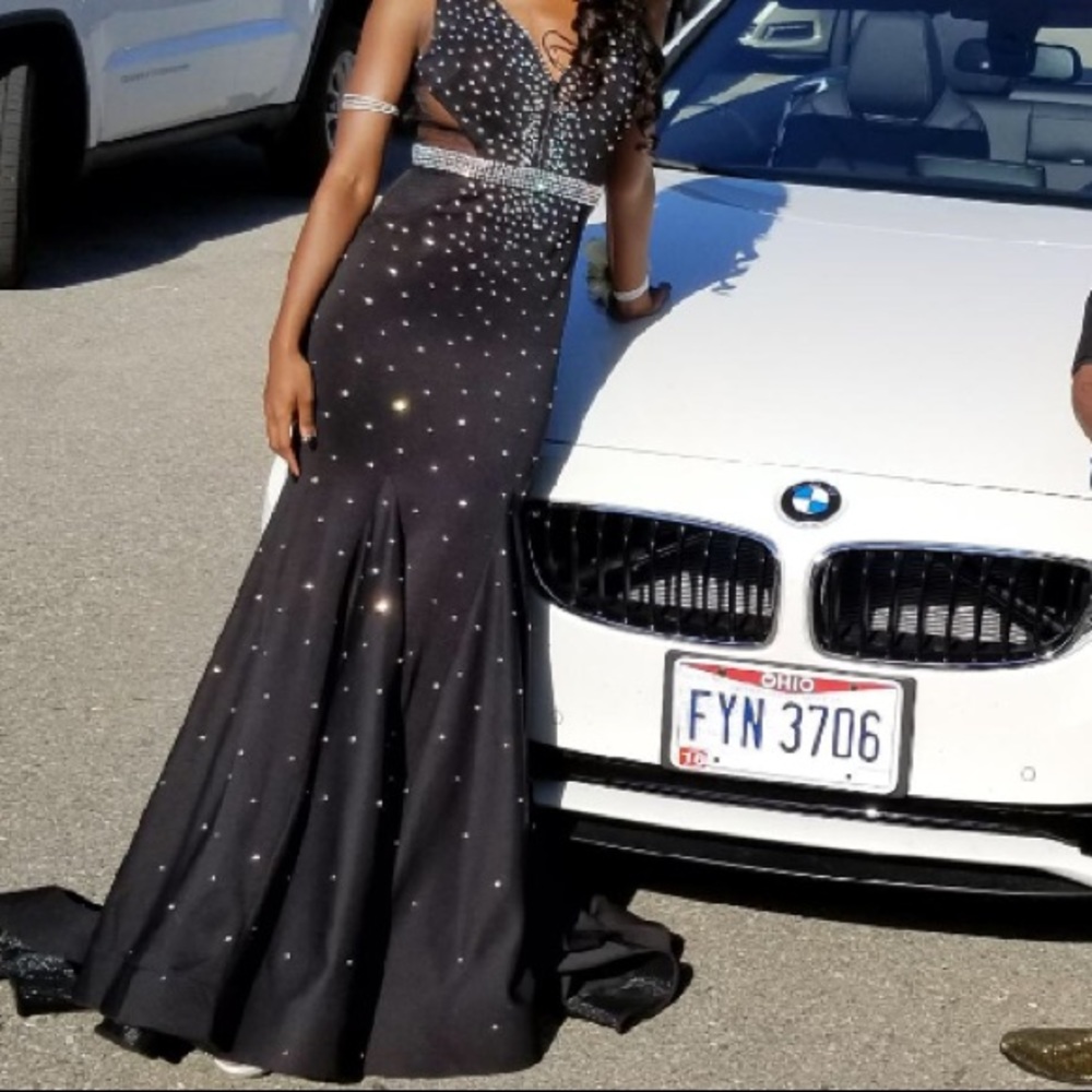 Black Jeweled Prom dress